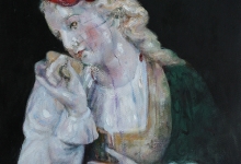 Chelsea Lehmann, Dolly, 2019<br> oil on linen, 30 x 26 cm
