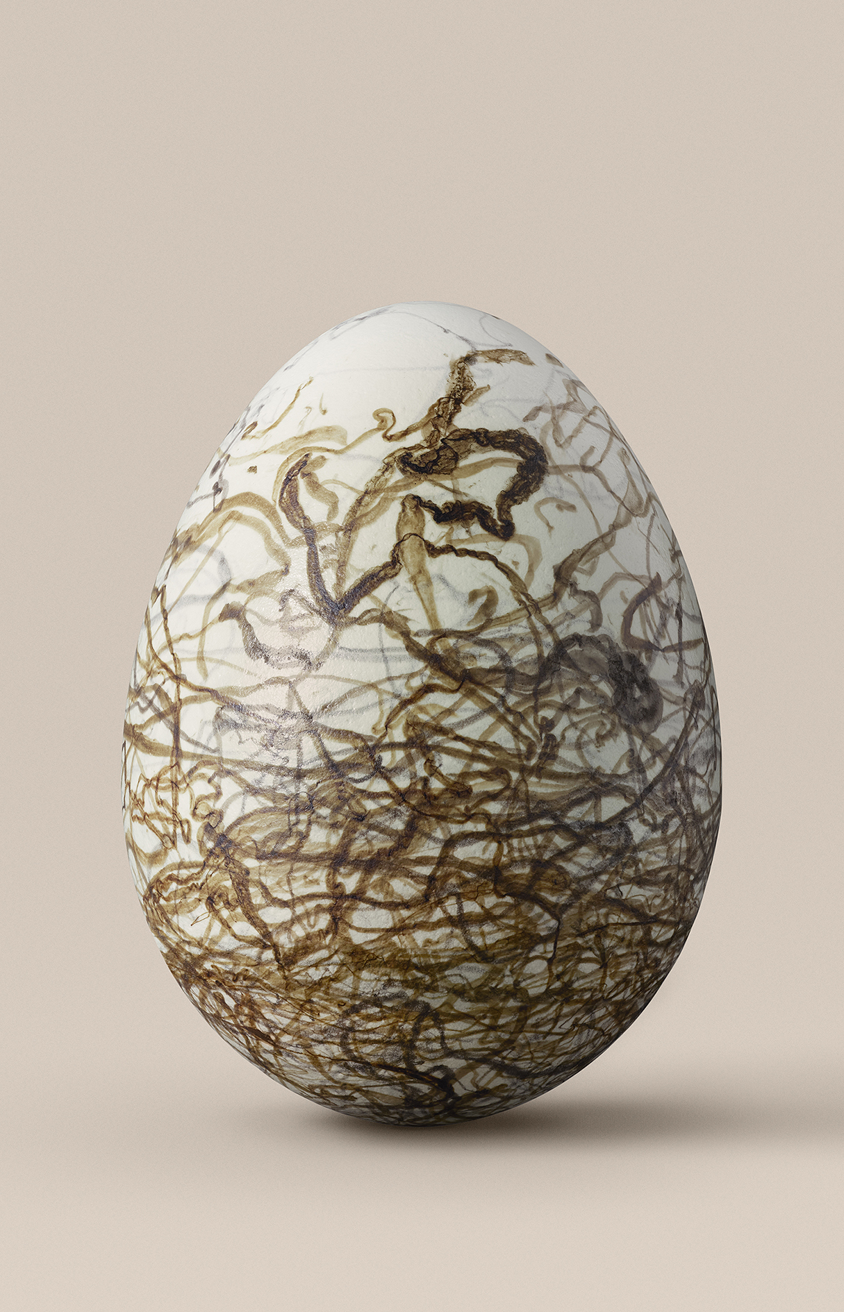 Leila Jeffreys, Spotted bowerbird egg, 2022