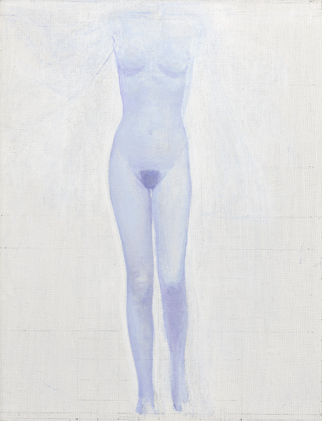 'untitled (Lilac Girl 3)', 2016, <br>oil on canvas, 47 x 49 cm
