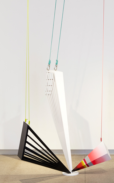 5. 'ray set', MDF, stainless steel, rope, 180 x 170 x 130 cm approximately, installation dimensions variable, 2015
